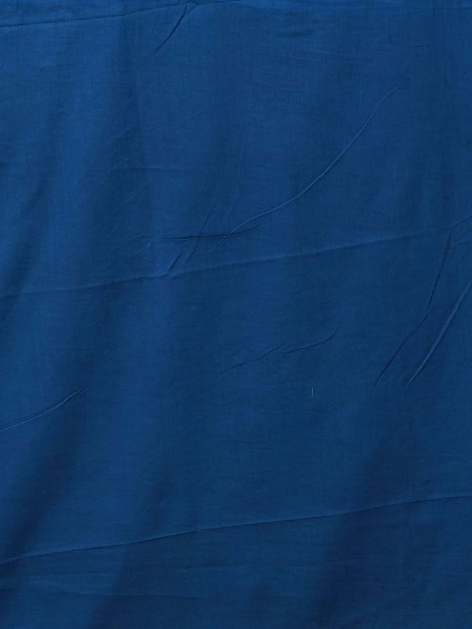 Unnati Silks Blue & Black Cotton Printed Saree With Unstitched Blouse