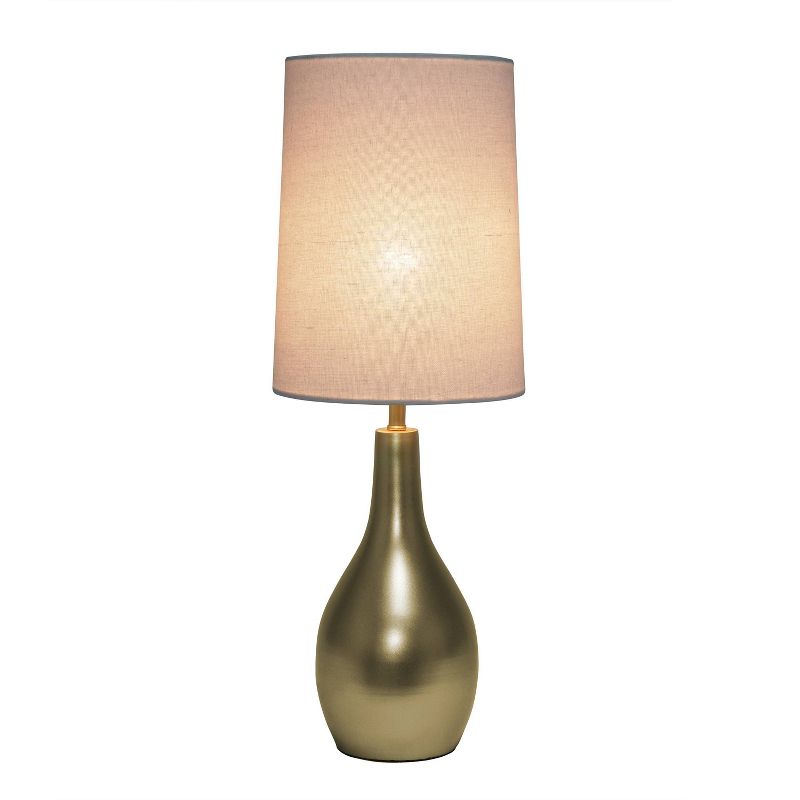 1 Light Tear Drop Table Lamp Gold - Simple Designs
