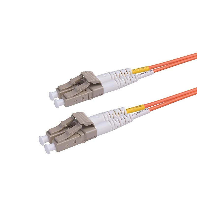 1 Meter Multimode OM1 625125 Duplex LC to LC Fiber Optic Patch Cable Orange