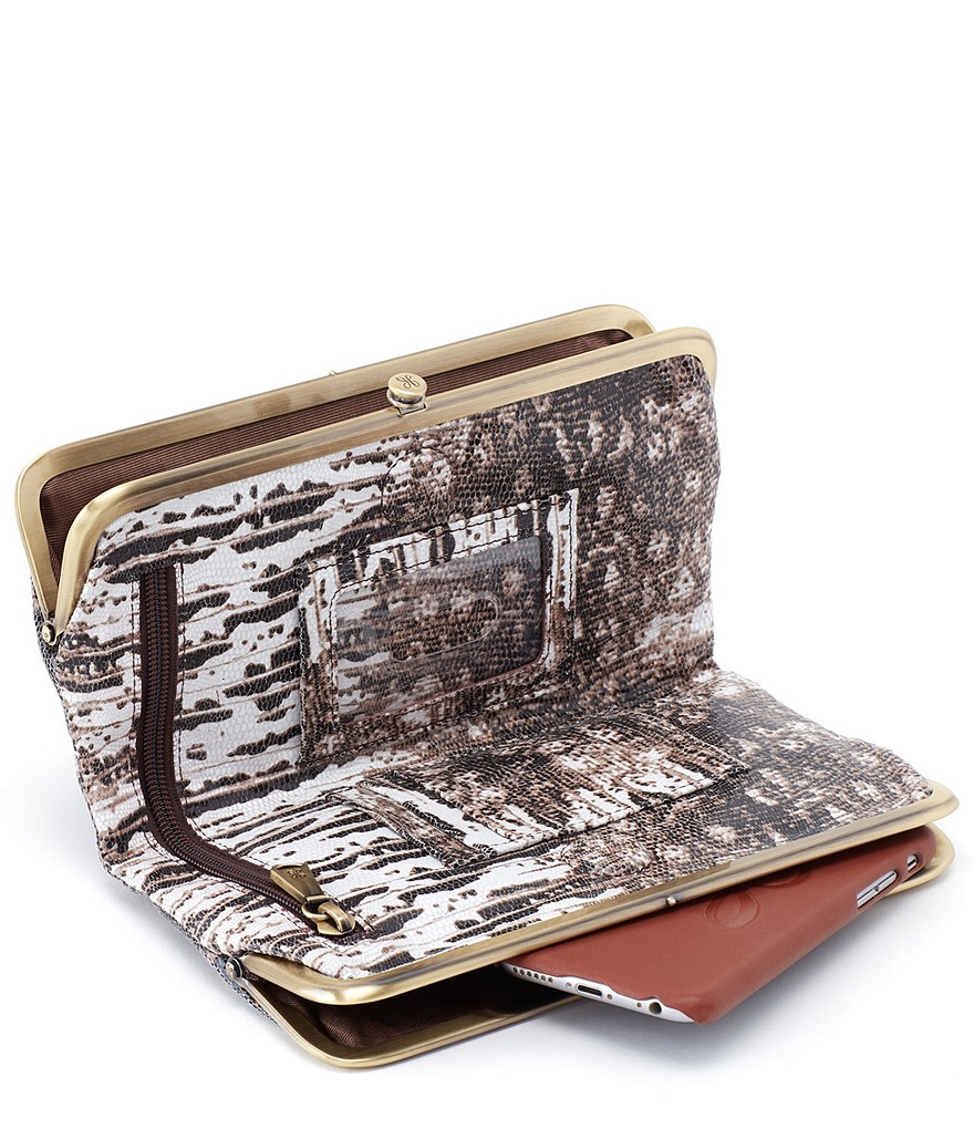 Fossil Liza Embossed Woven Zip Around Clutch Wallet