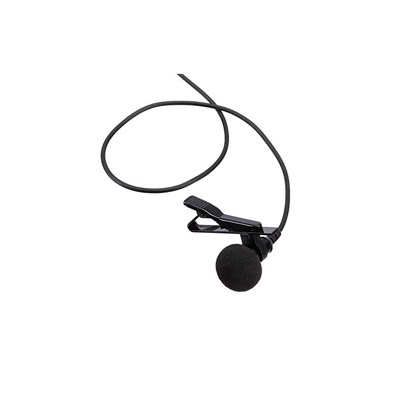 Basics Lapel Microphone &shy; Omnidirectional Mic - Black, 2-Pack