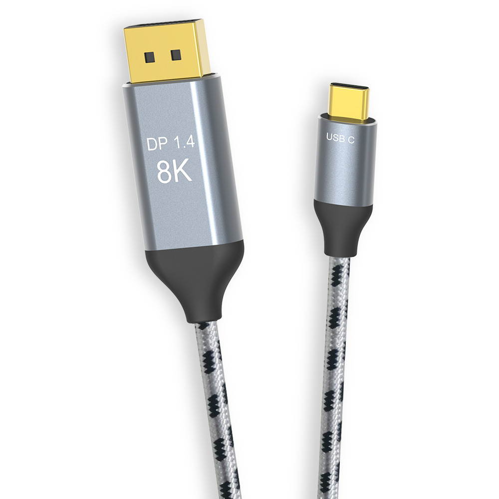 Type-C to DP1.4 Cable USB C to DisplayPort 8K 60Hz USB3.1(4K 60Hz 144Hz 120Hz 2K 240Hz) -3.3FT/6.6FT/10FT VESA Certified 32.4Gbps 1.4 HBR3 Alt Mode Video Adapter for M1 MacBook Pro Mac Mini, XPS 15