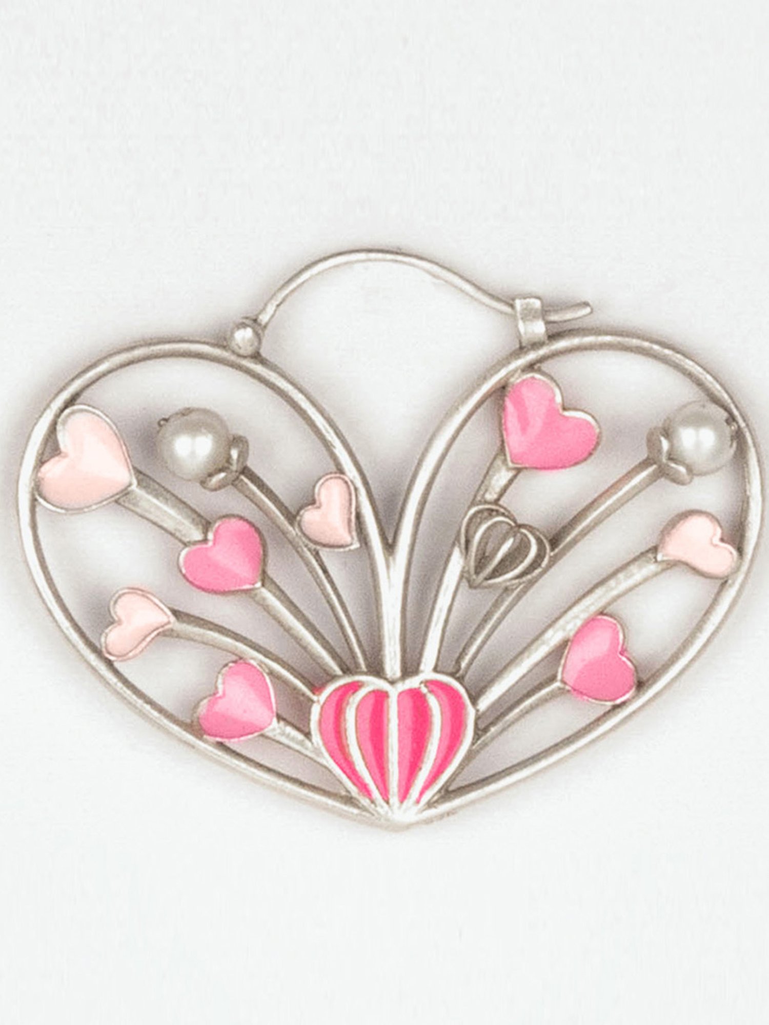 Shaya 92.5 Sterling Silver For the Love of Love Heart Earrings for Women