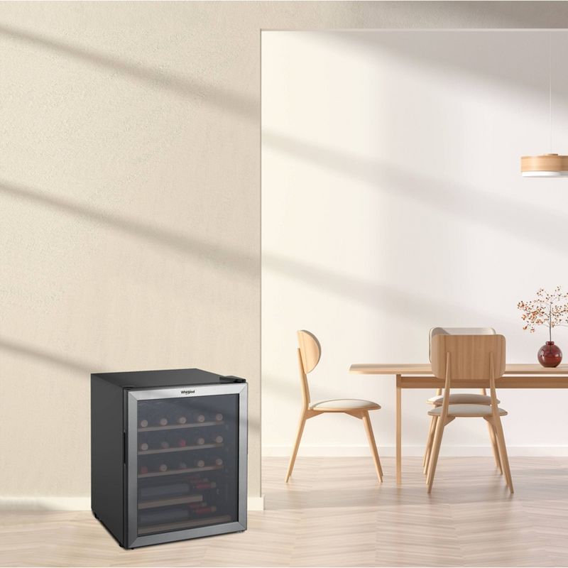 Whirlpool 25 Bottle 2.7 cu ft Wine Fridge - Stainless Steel WHW27S