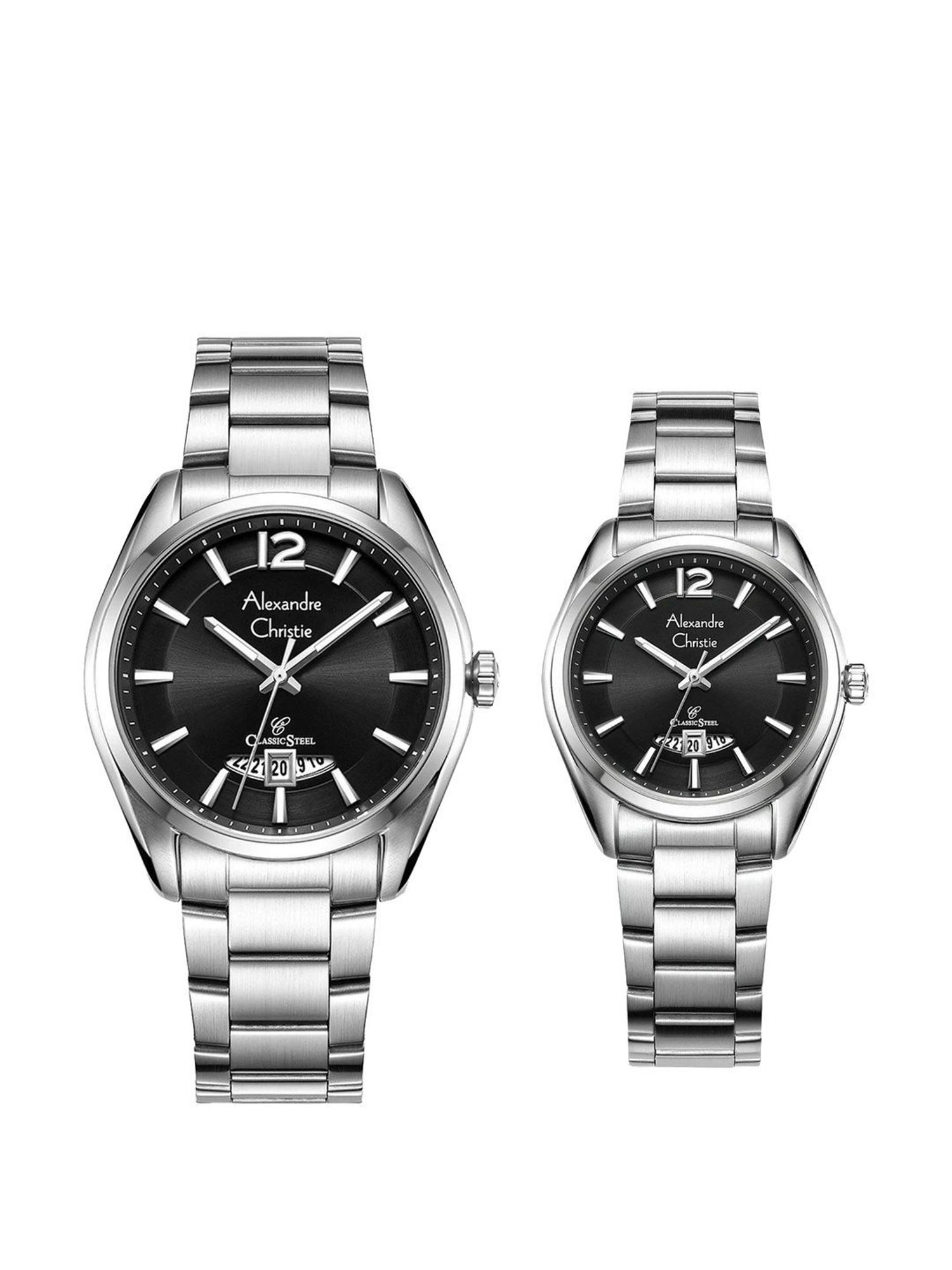 ALEXANDRE CHRISTIE 8679MDLDSSBA AC Collection Classic Analog Couple Watch