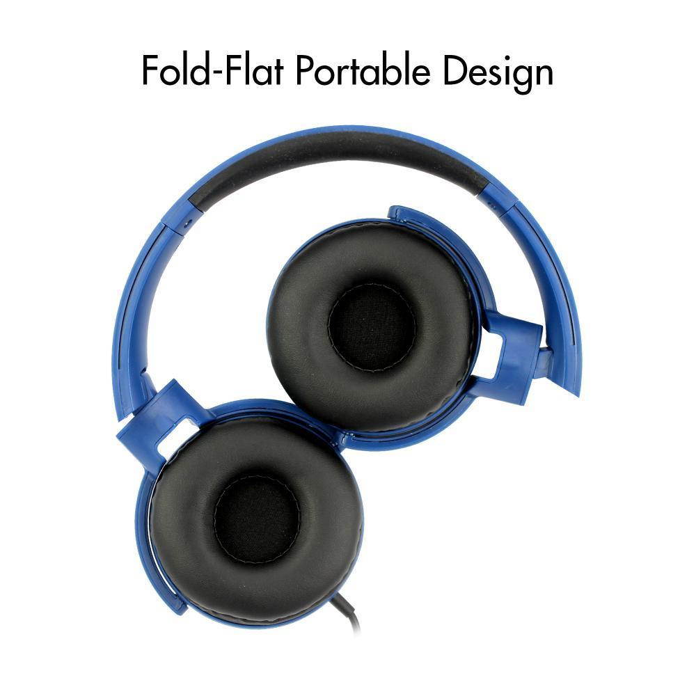 MAGNAVOX Blue MHP5026MBL Foldable Stereo Headphone