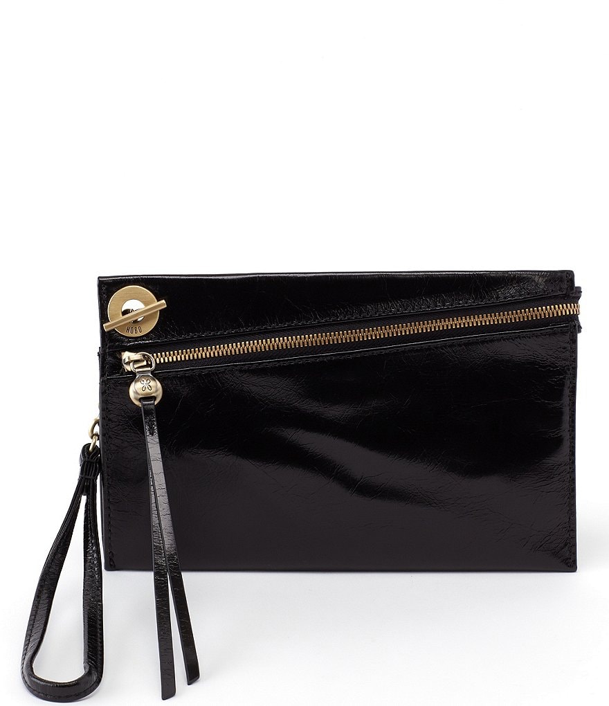 HOBO Link Leather Zip Wristlet