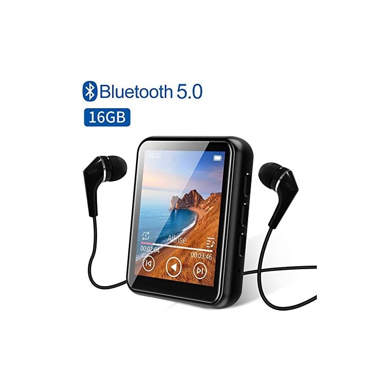 Player Bluetooth 50 Touch Screen Music Player 16GB Portable Player with Speakers high Fidelity Lossless Sound Quality FM Radio Recording eBook 18 inch Screen Player Support 128GB