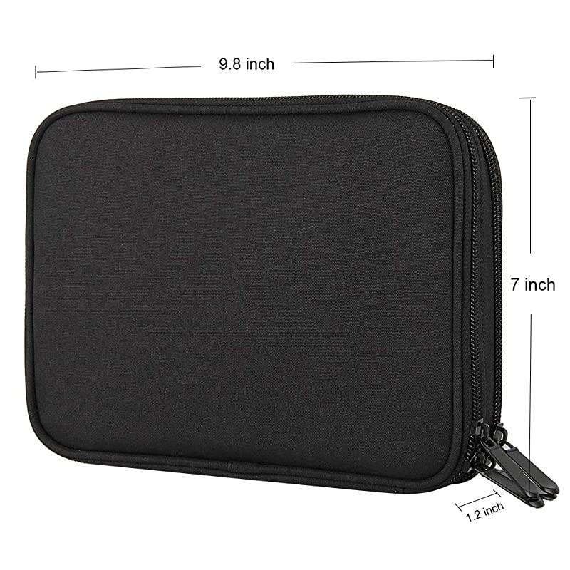 Organizer 2 Layer Electronic Accessories Organizer Travel Storage Bag for Charging Cable phone Power Bank Mini Tablet Up to 79 Make up Organizer Bag for Traveling Black