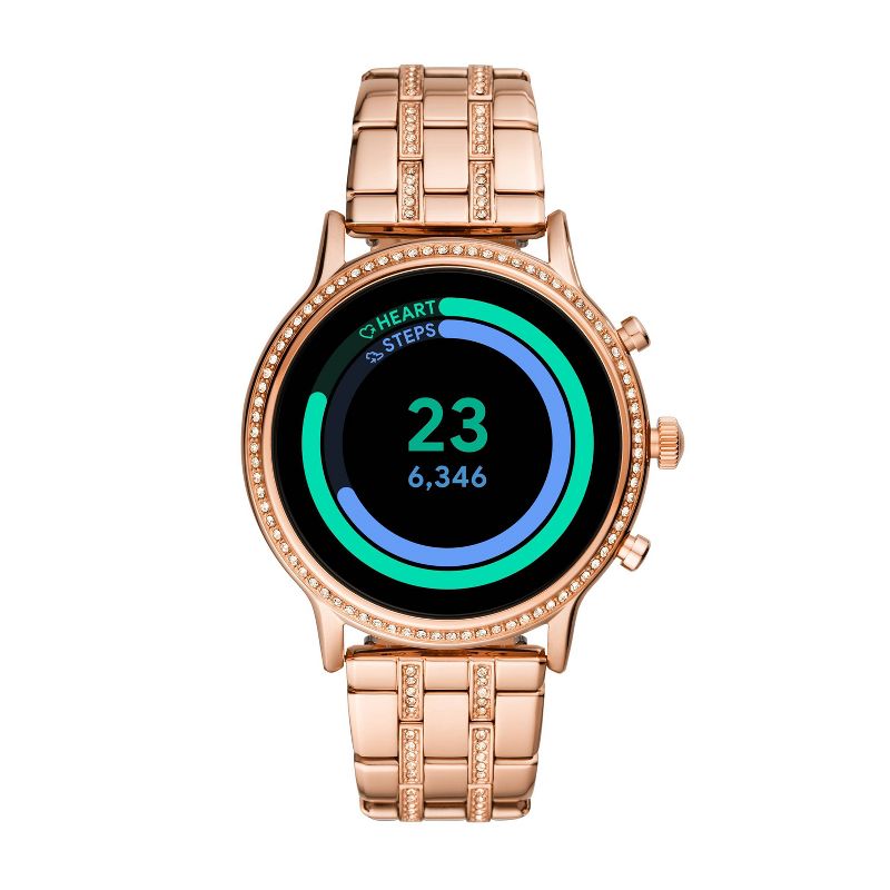 Fossil Gen 5 Smartwatch Julianna HR 44mm - Rose Gold-Tone Stainless Steel