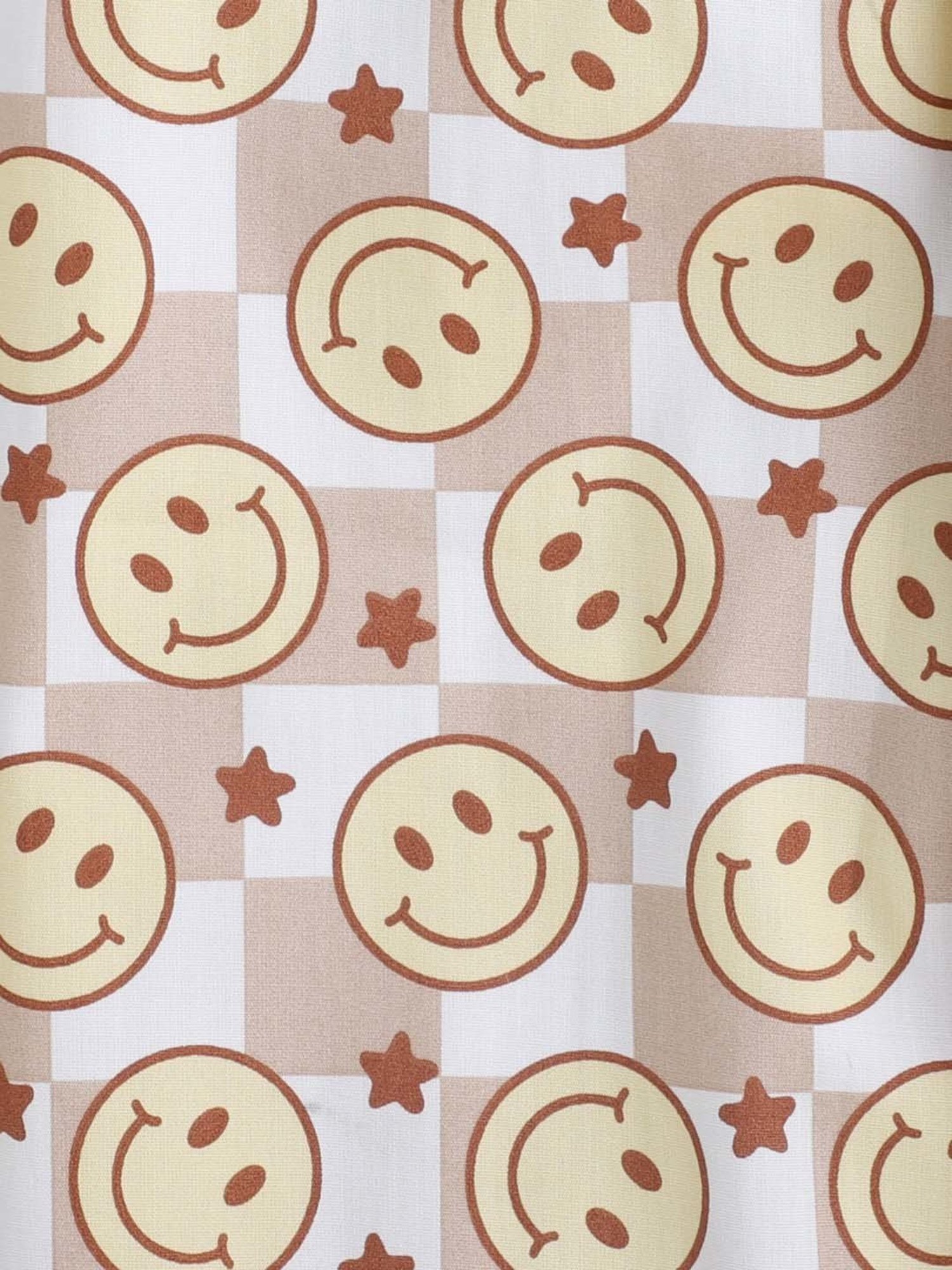 The Magic Wand Boys Brown Cotton Printed Full Sleeves Shirt Set