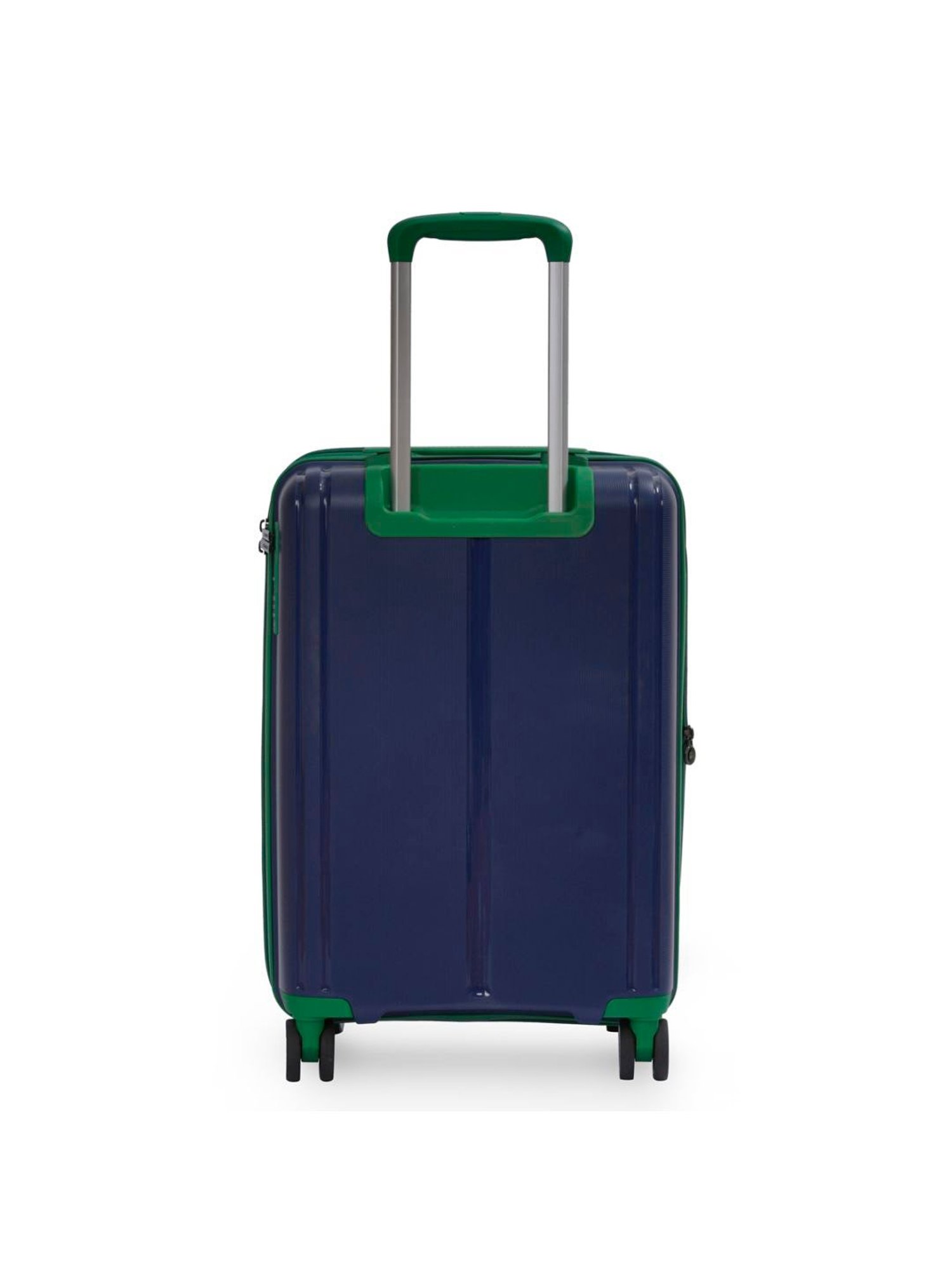 United Colors of Benetton Emerald Navy Textured Hard Cabin Trolley Bag - 55.5 Cm