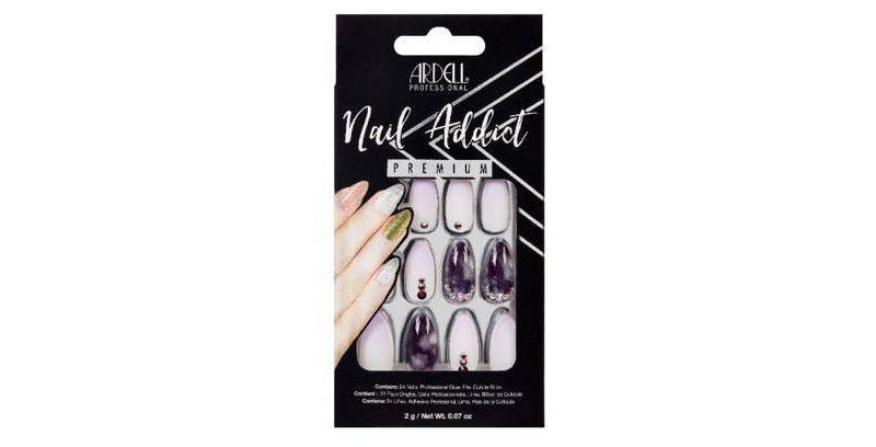 Ardell Nail Addict Blush False Nails Geometric Crystals - 24ct