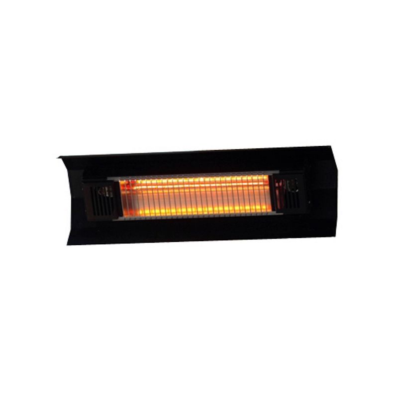 Black Steel Wall Mounted Infrared Patio Heater - Fire Sense