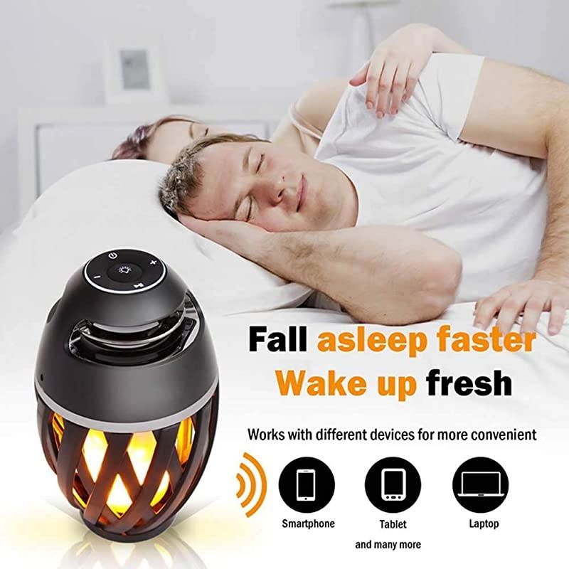 Flame Light Speaker,  Led Flame Speakers Torch Atmosphere Bluetooth Speakers Outdoor Portable Stereo Speaker with HD Audio and Enhanced Bass Night Light Table Lamp BT 4.2 for iPhone Android