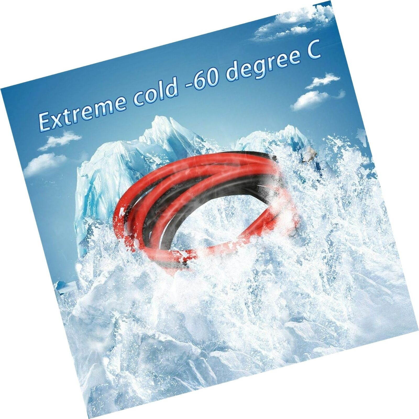 BNTECHGO 8 Gauge Silicone Wire 3 ft red and 3 ft Black Flexible 8 AWG Strande...