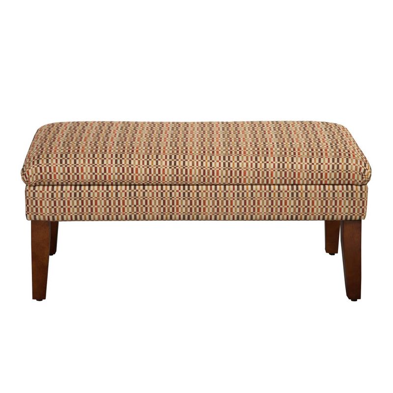 Decorative Geometric Storage Bench Brown - HomePop