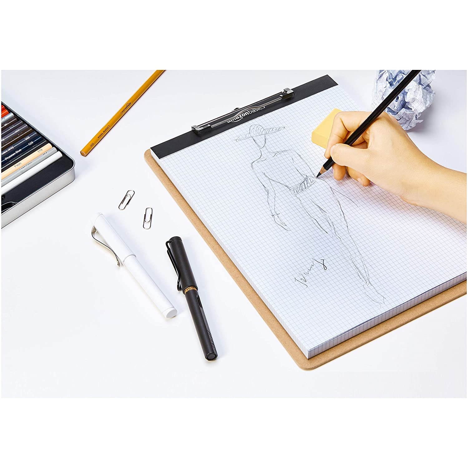 AmazonBasics Hardboard Office Clipboard - 6-Pack