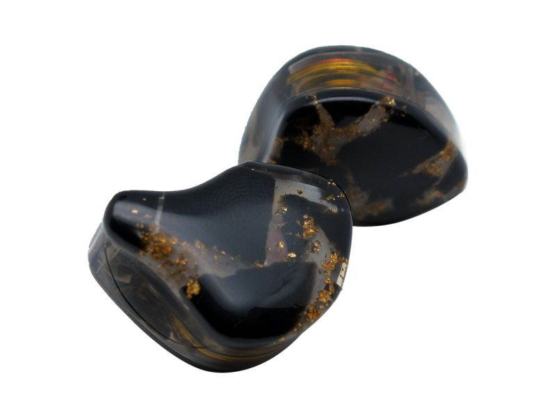 ApeSonic Rain-JET (In Ear Earbuds): Hybrid Balanced Armature & Dynamic Drivers, High Resolution, Synthetic Resin Shell, MMCX Connect - Cable Changeable, Hi-Fi & Premium Sound, Black Marble Color