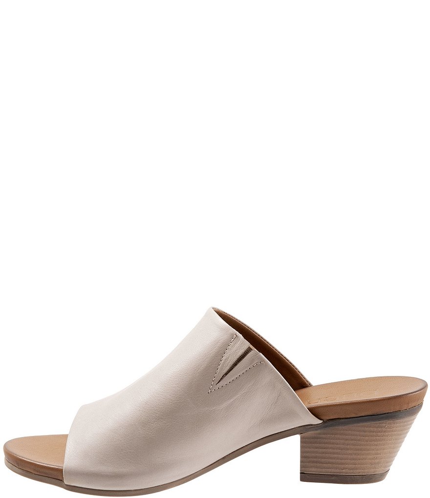 Bueno Simone Leather Block Heel Slide Sandals