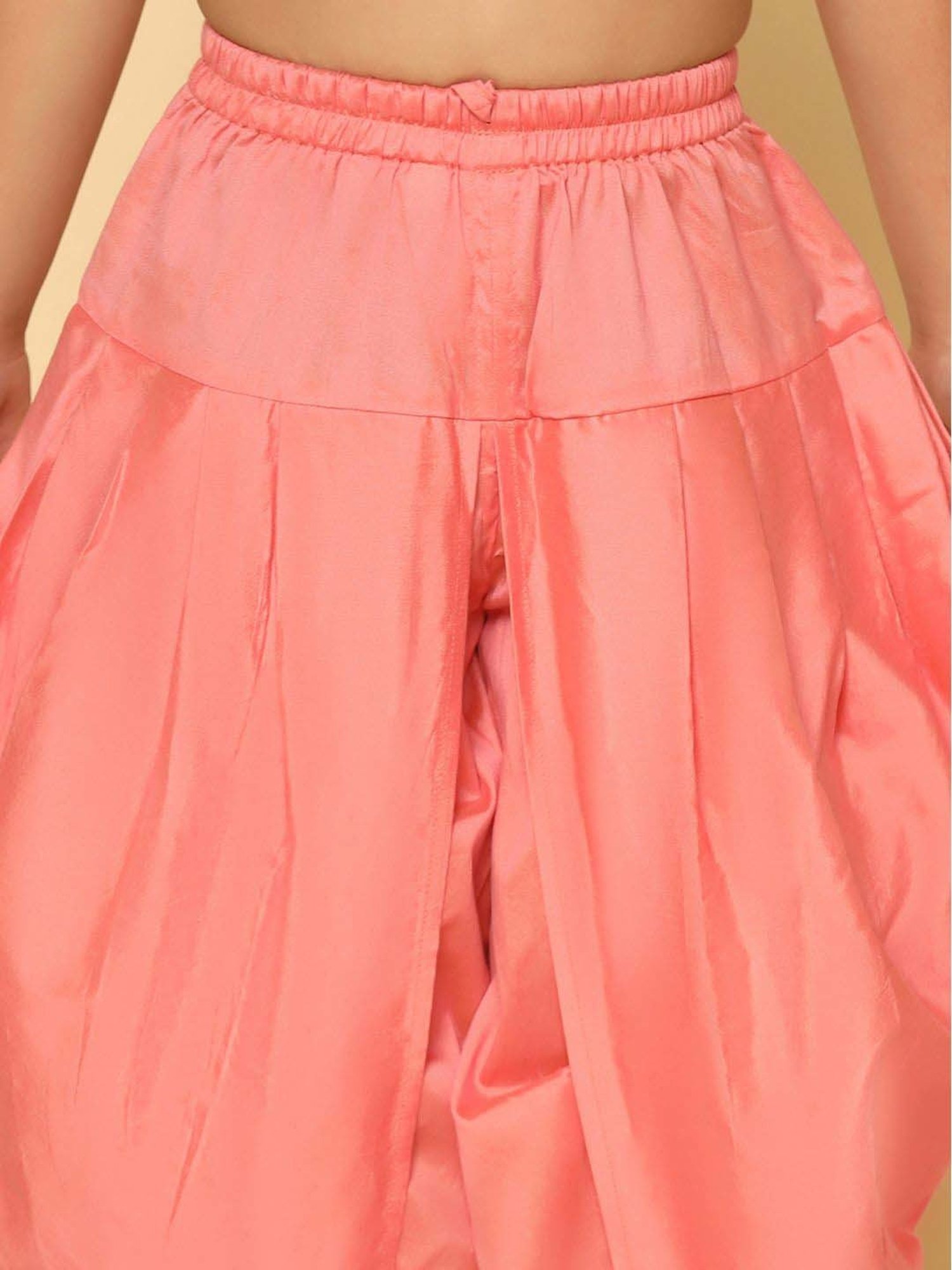 KISAH Kids Hot Pink Cotton Regular Fit Dhoti Pants