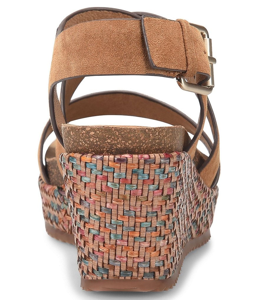 Sofft Haddison Suede Woven Wrapped Wedges