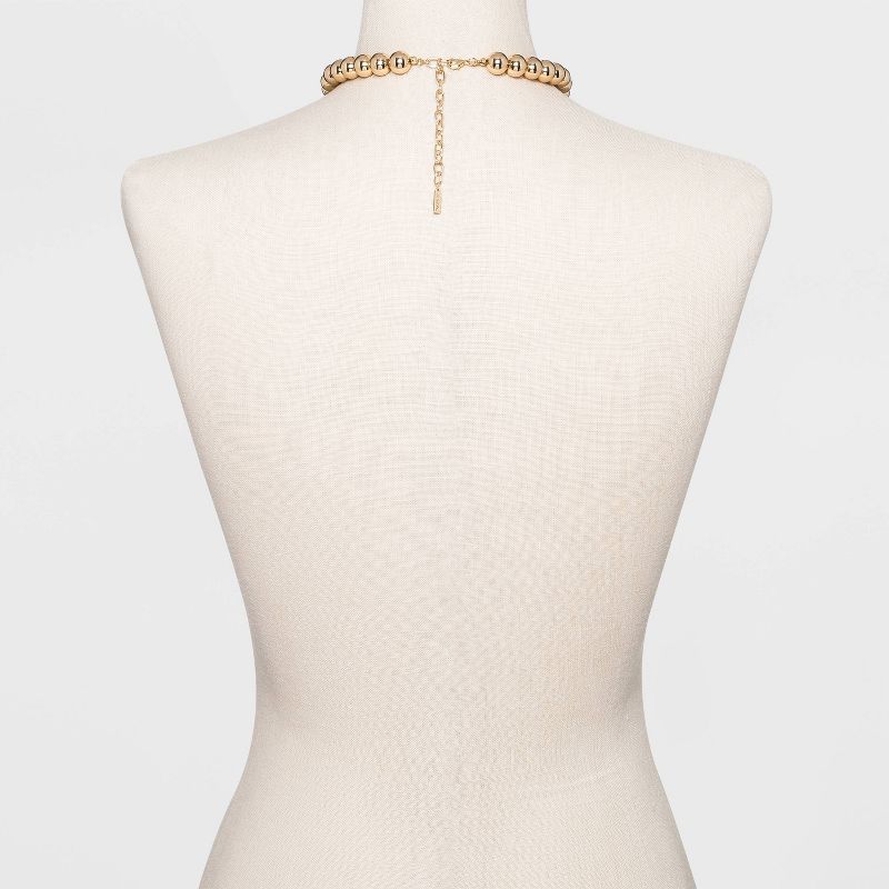 SUGARFIX by BaubleBar Gold Bead Statement Necklace - Gold