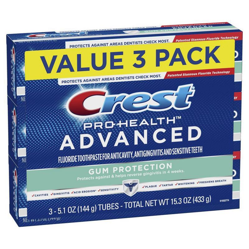 Crest Pro-Health Advanced Gum Protection Toothpaste - Mint - 5.1oz/3pk
