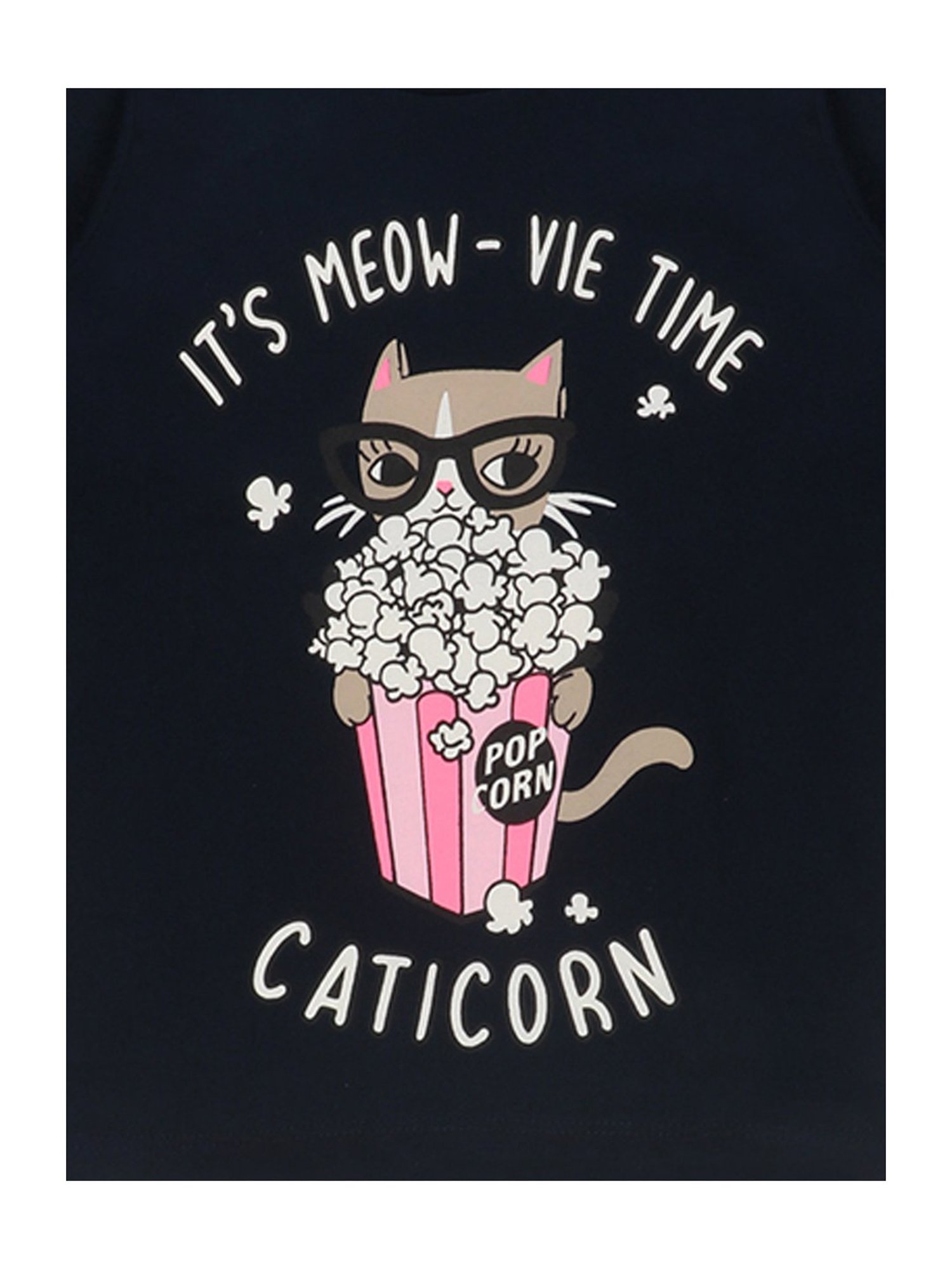 Lazy Shark Girls Blue & Pink Printed Top with Pants