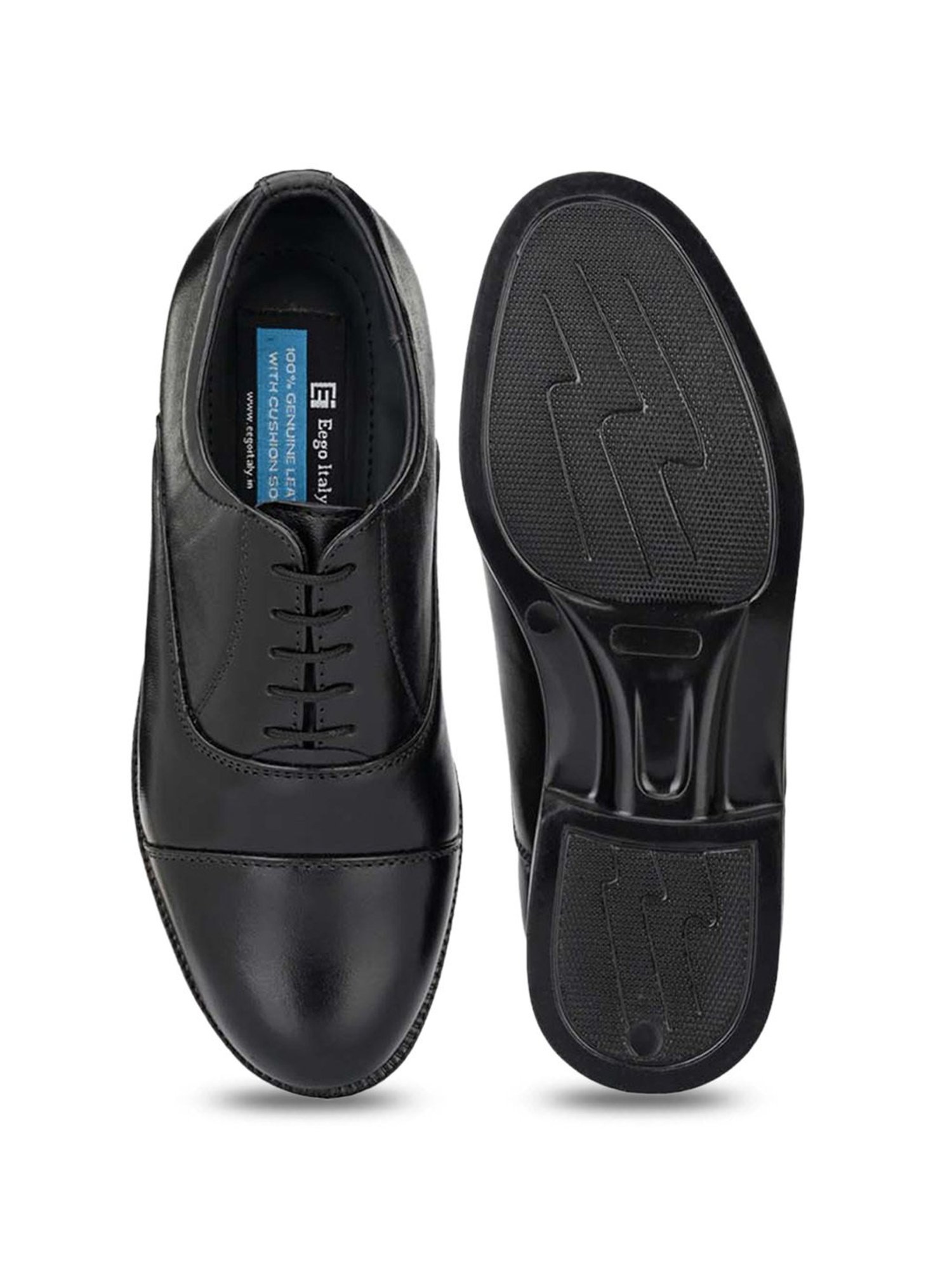 Eego Italy Men's Black Oxford Shoes