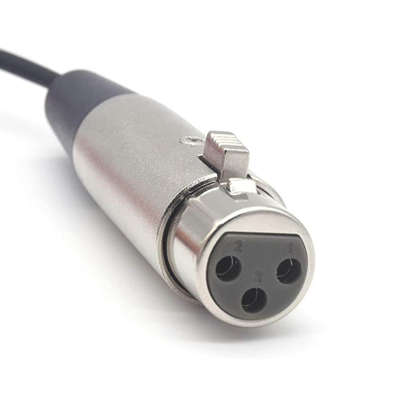 Mini XLR Male to XLR Female Plug Microphone Cable for Blackmagic Pocket 4K Camera Video Assist 4K Mini XLR 3 Pin Pro Lapel Audio Cable 5FT15M