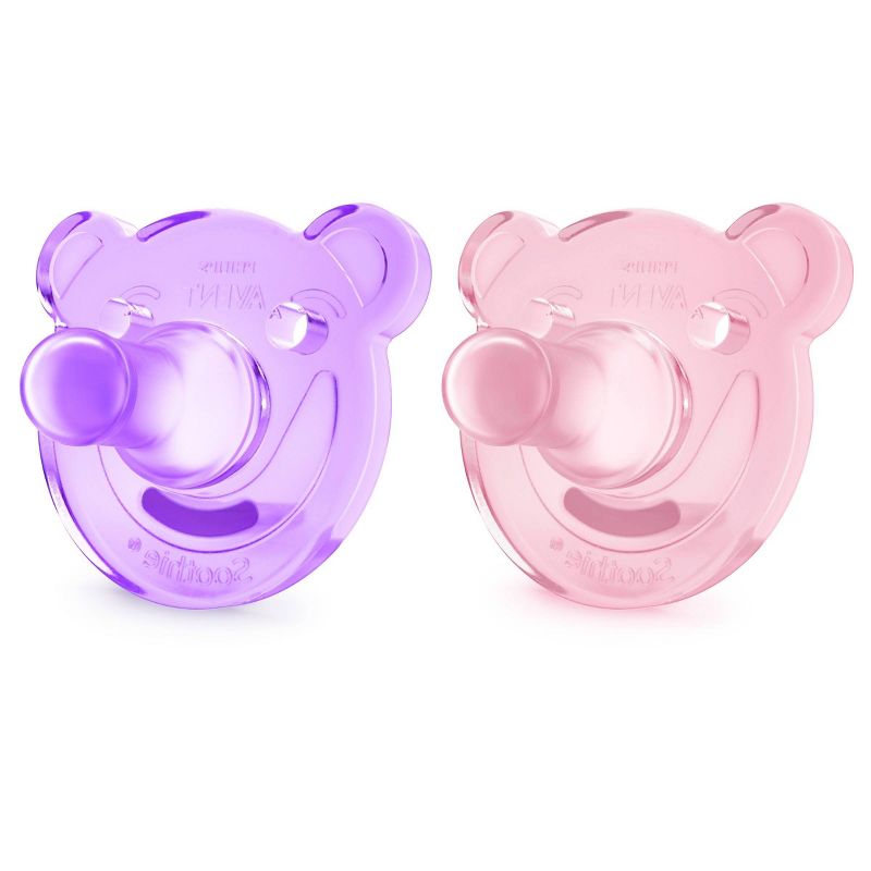 Philips Avent Soothie Shape 0-3m - Pink/Purple - 4pk