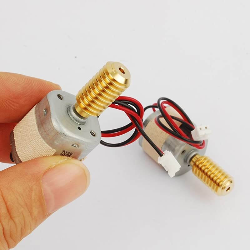 12V Square Six Pole Rotor Micro Motor 18x18mm With Exquisite Screw Rod 12000RPM High Speed