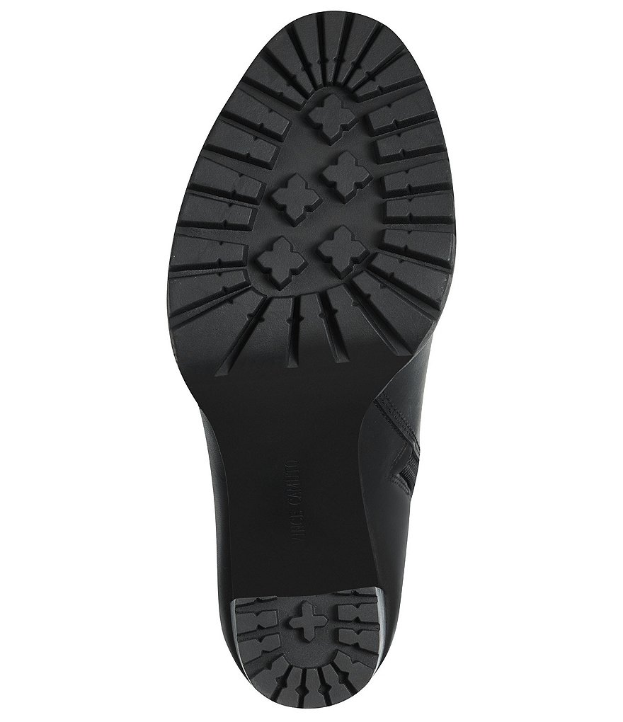 Vince Camuto Hemmy Peep Toe Lace-Up Leather Booties