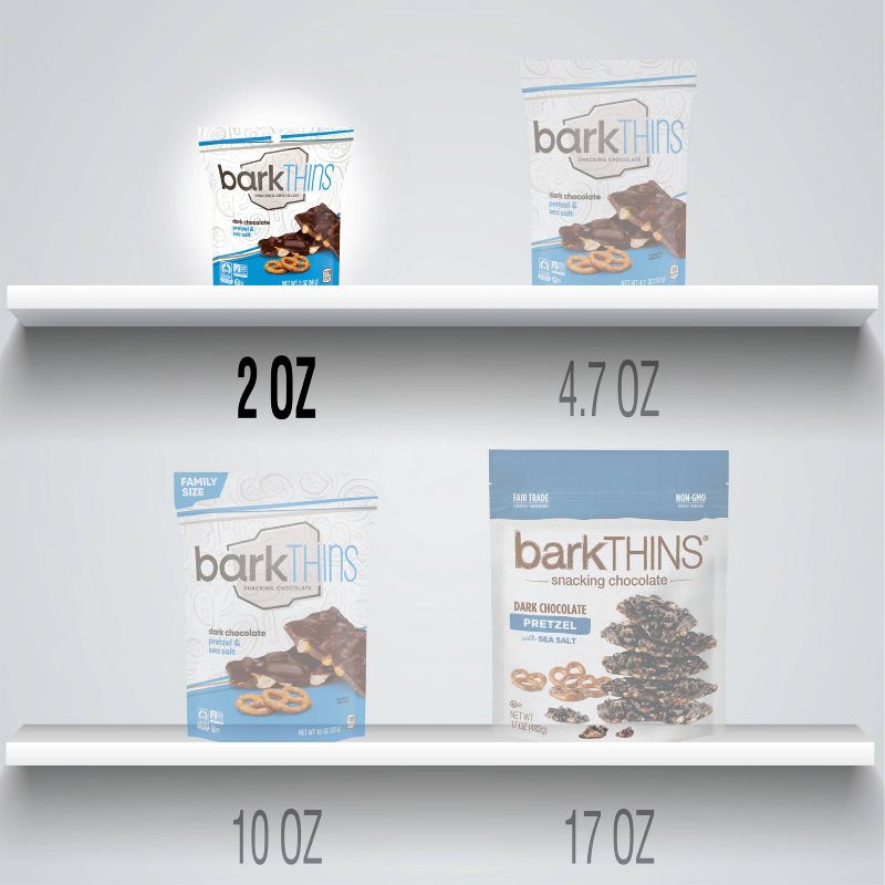 barkThins Dark Chocolate Pretzel With Sea Salt Snacking Chocolate - 2oz