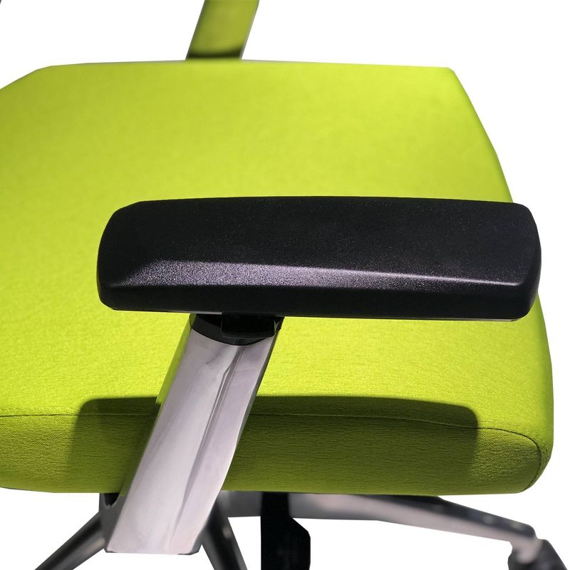 Adjustable Headrest Ergonomic Office Swivel Chair with Padded Seat and Casters Green/Gray - The Urban Port