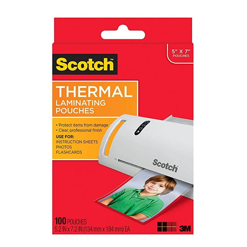 Thermal Laminating Pouches 5 x 7Inches Photo Size 100Pouches TP5903100