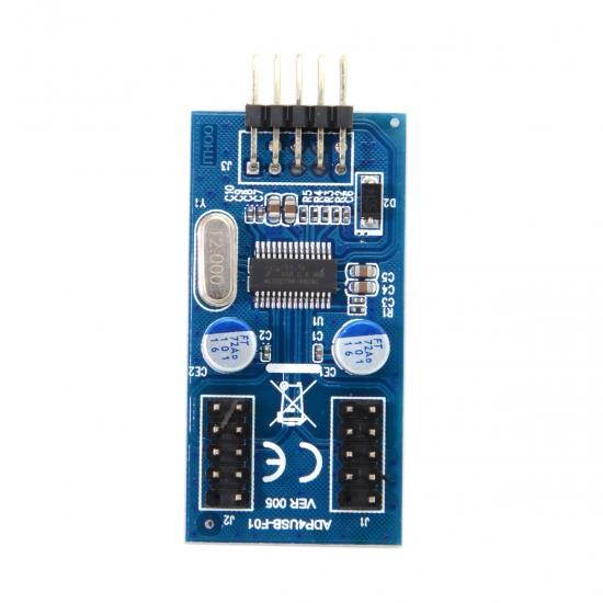 Cablecc 9pin USB 2.0 Header 1 to 2 / 4 Female Extension Cable HUB Connector Adapter Port Multilier