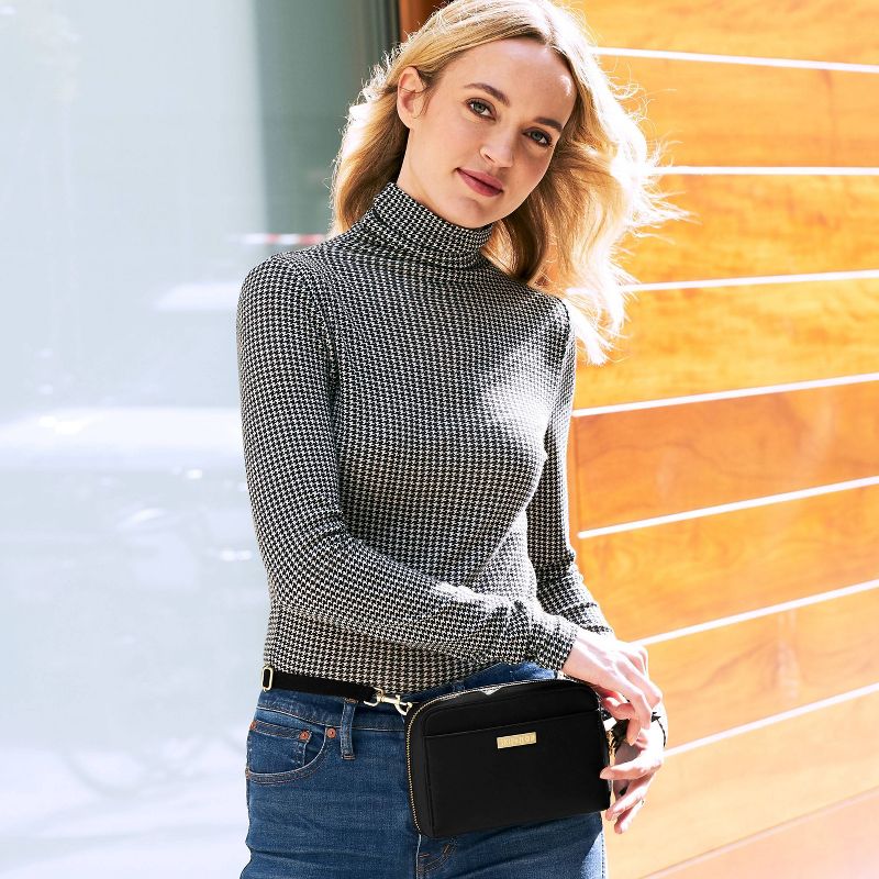 Skip Hop Adjustable Greenwich Easy-Access Convertible Hip Pack Vegan Leather - Black