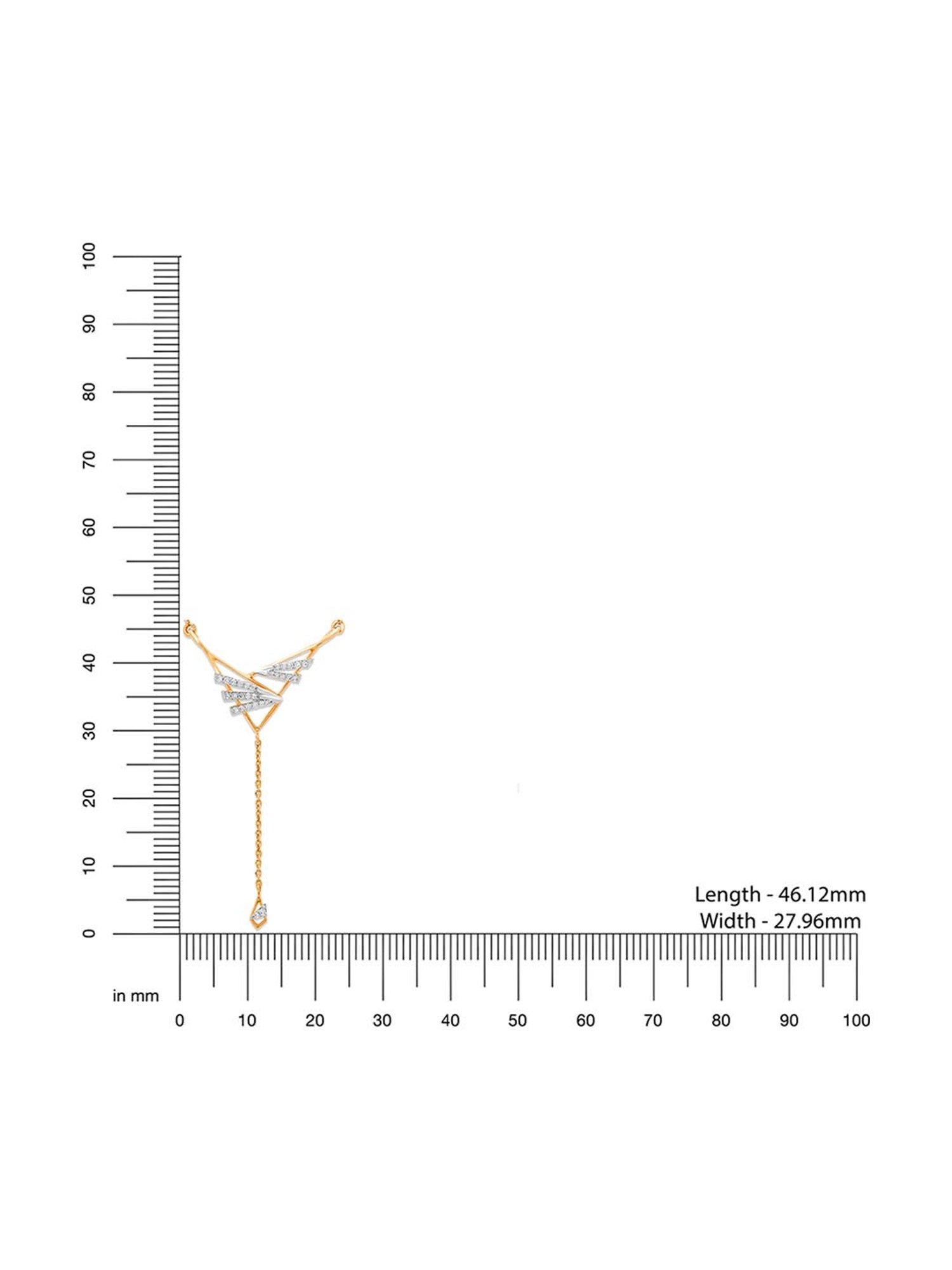 Mia by Tanishq Nature's Finest 14k Gold Radiant Harmony Diamond Princess Necklace for Women