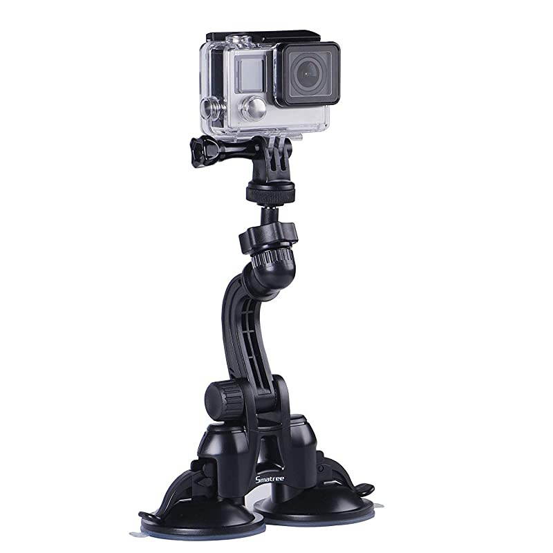 Double Suction Cup Mount with Greater Suction Power Compatible for Gopro MaxHero 876543+321 Hero Sessionfor DJI OSMO Action Camera