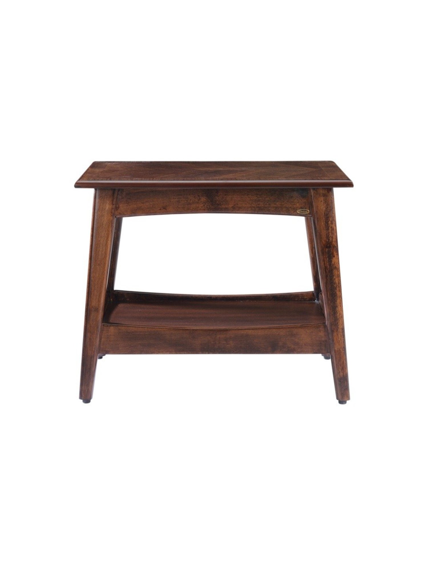 Durian Eero Brown Solid Wood Side & End Table in Dark Brown Finish
