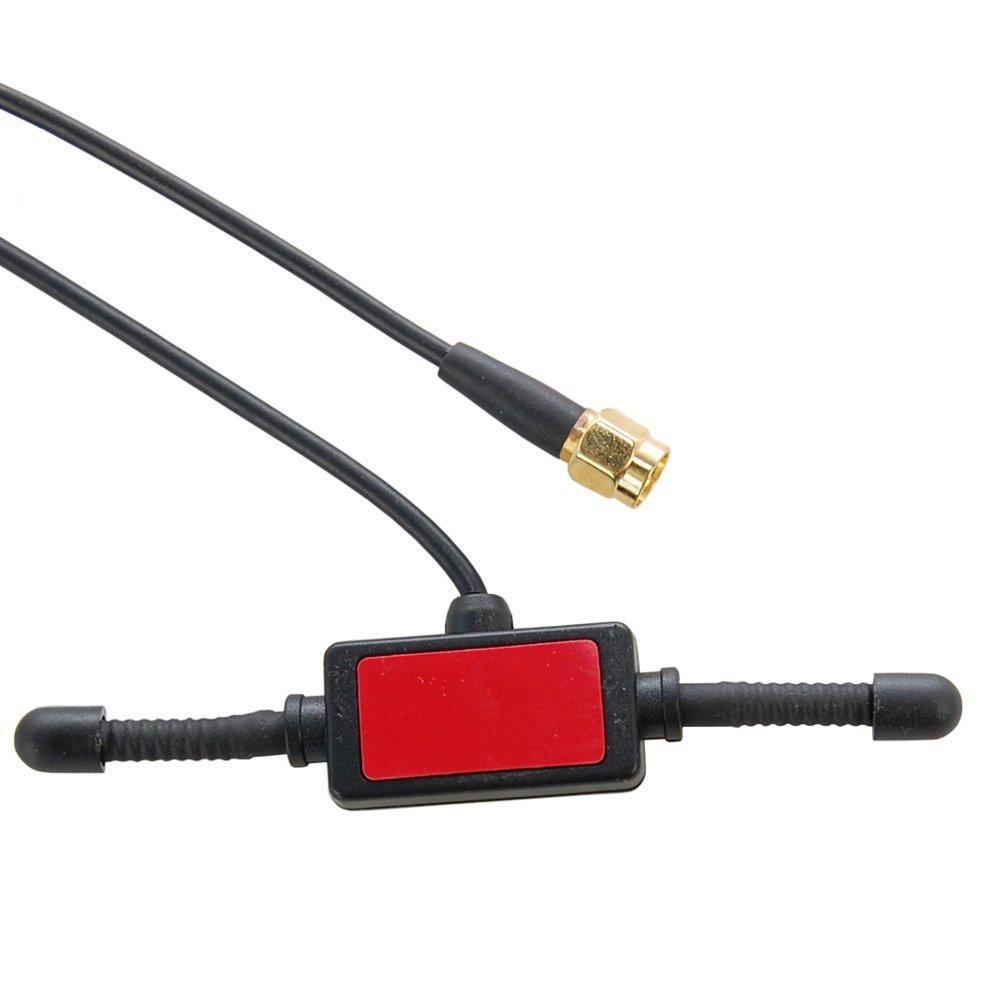 HQRP Wired External Antenna 433Mhz GSM 2dbi SMA plug 3m with CMMB Patch Aerial for Spring Antenna Arduino Robot Wireless RF Transceiver Module CC1101 CC1101 433MHz plus HQRP UV Meter