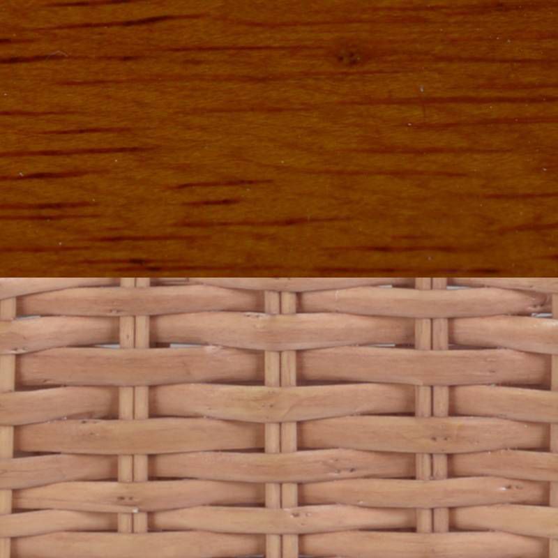 67" Flip Flop Square Folding Bookcase with Wicker Storage Baskets Red/Natural - Regency