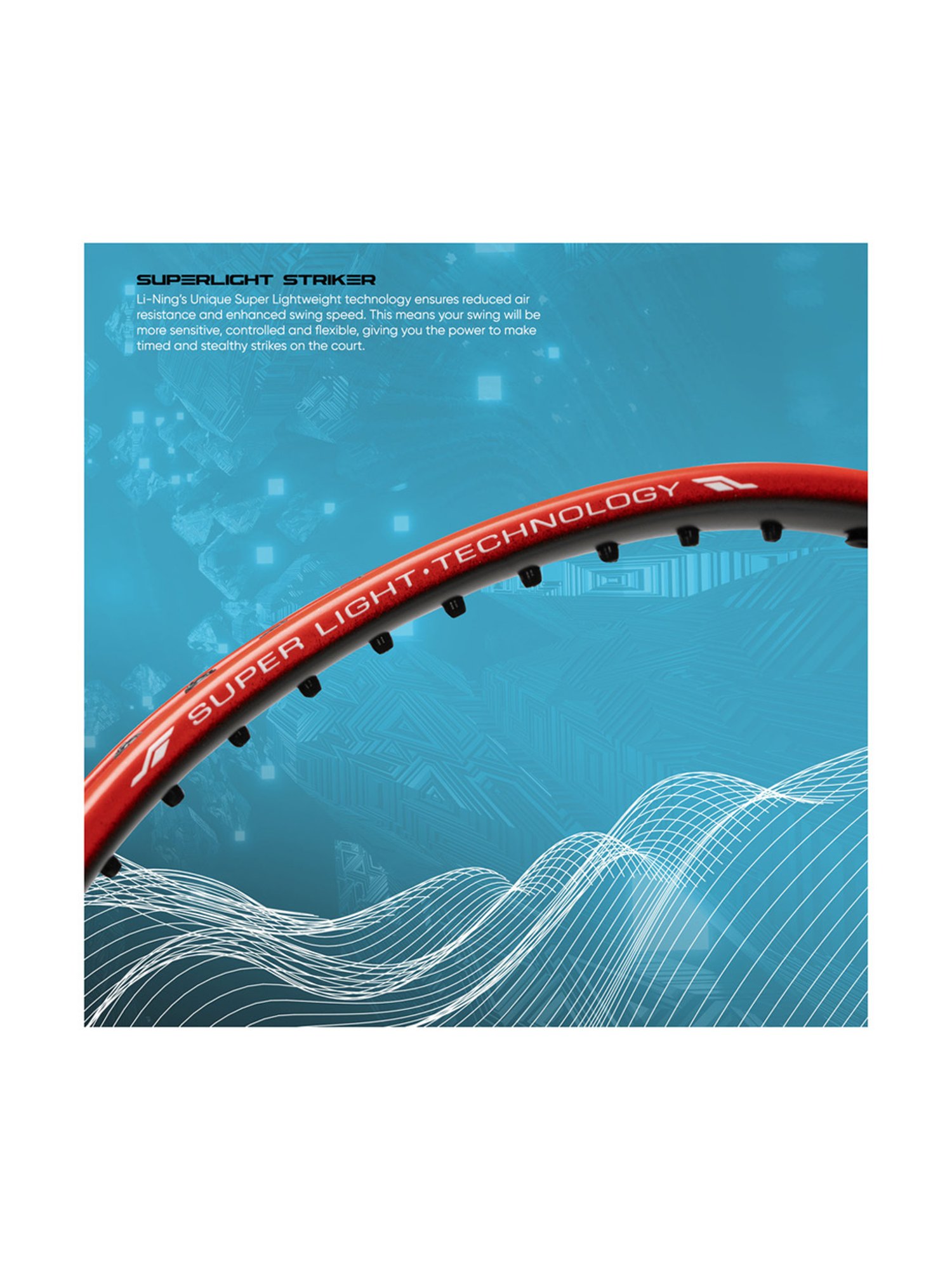 Li-Ning Super Series SS100 Badminton Racket (Tomatto Red) Size - Medium