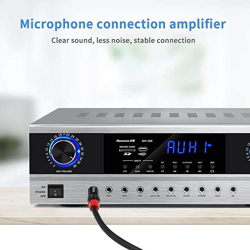 Dual Female XLR to 1/4 inch(6.35mm) TRS Stereo Male Plug Y-Splitter Cable, Unbalanced 2-XLR Female to Quarter inch Adapter Patch Cord - 6.6 Feet /2 Meters