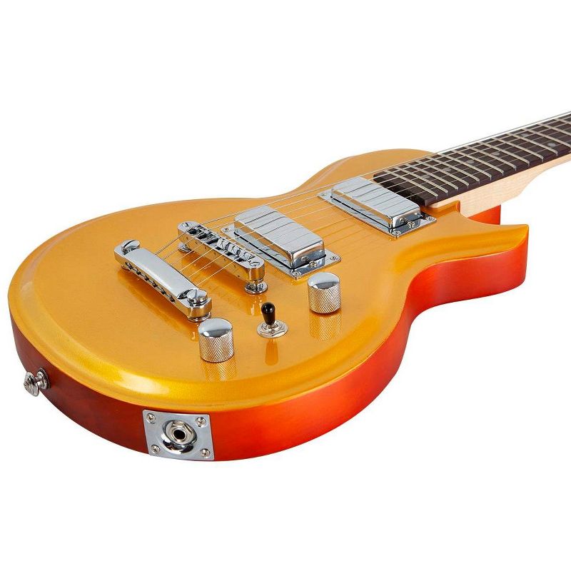 Monoprice Indio Mini 66 Electric Guitar - Goldtop, With Gig Bag