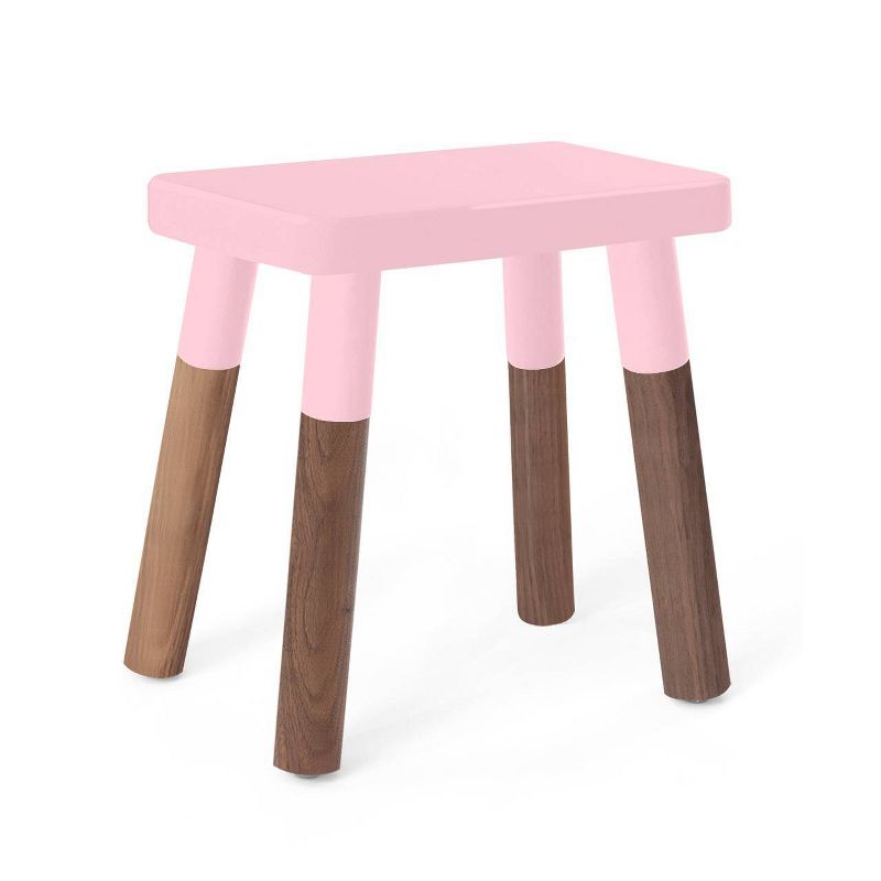 Set of 2 Peewee Wood Veneer Kids' Chairs Walnut/Pink - Nico & Yeye