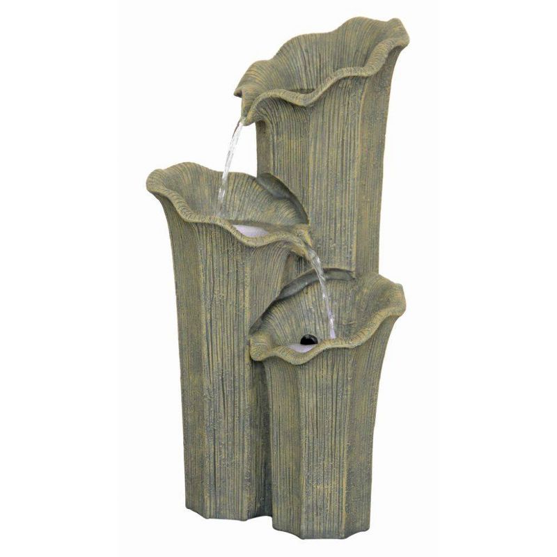 Three Lilies Cascading Sculptural Fountain - Acorn Hollow