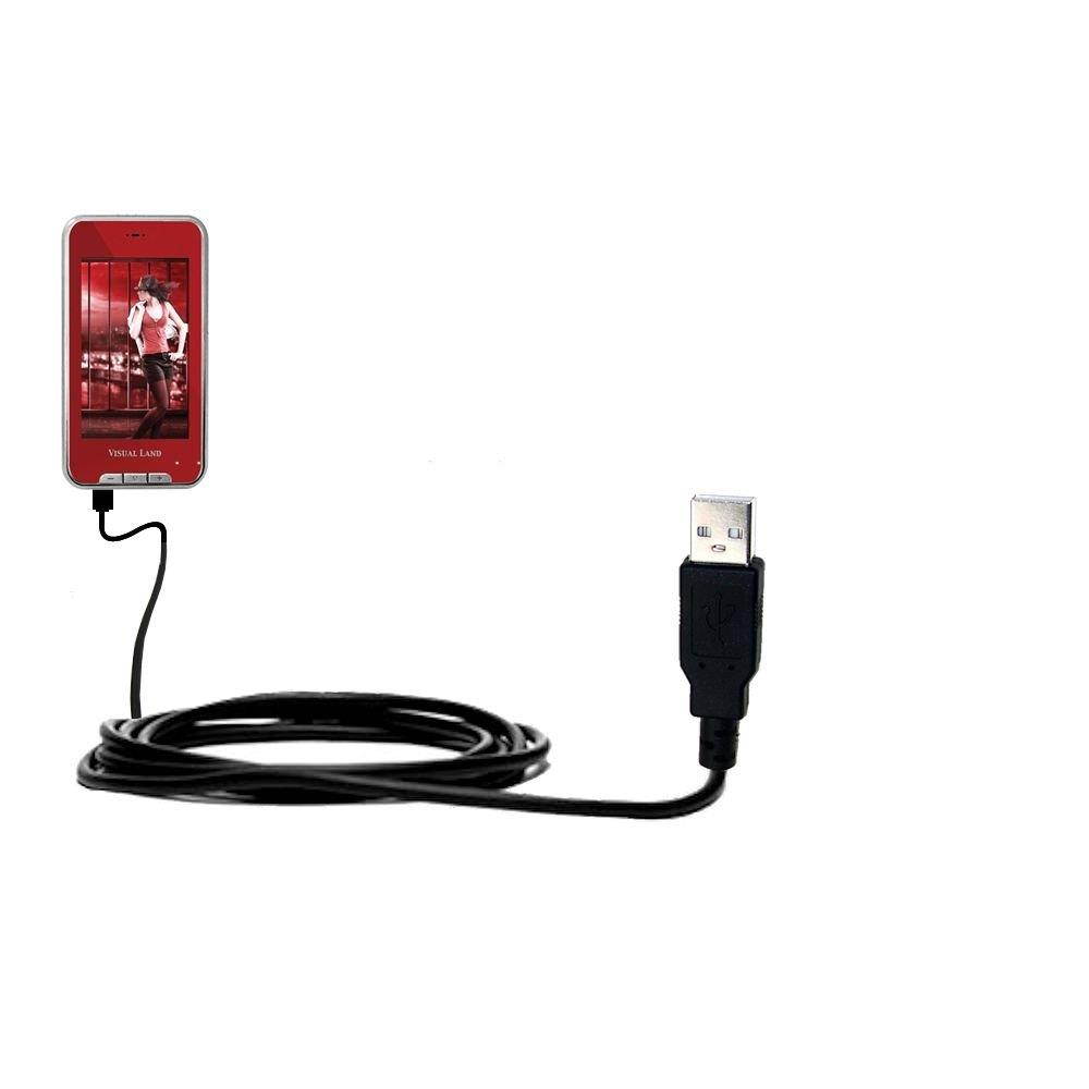 Classic Straight USB Cable Suitable for The Visual Land V-Touch Pro ME-905 with Power Hot Sync and Charge Capabilities - Uses Gomadic TipExchange Technology